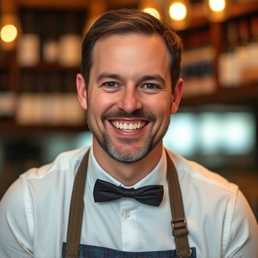 James Harding, Head Sommelier, smiling professionally